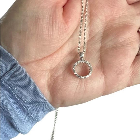 Nadri NWT Pave Circle Cubic Zirconia Necklace - Picture 4 of 4